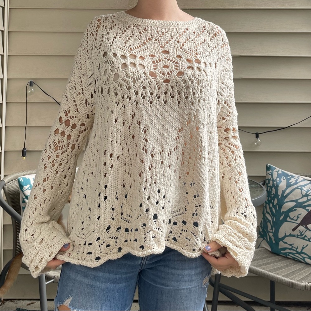 Free People Loose Knit Sweater